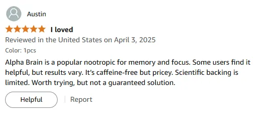 Alpha Brain Review: Natural Memory Boost Without Caffeine?