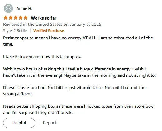 Perimenopause Energy: B Complex Revitalizes in 2 Hours!