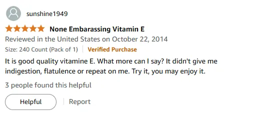 Top Vitamin E Supplement for Digestion & Gas Relief