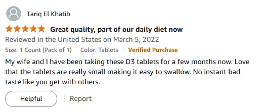 Easy-to-Swallow D3 Tablets: No Bad Taste & Small Pills Review