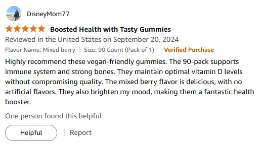 Vegan Vitamin D Gummies: Immune Boost & Berry Flavor Delight