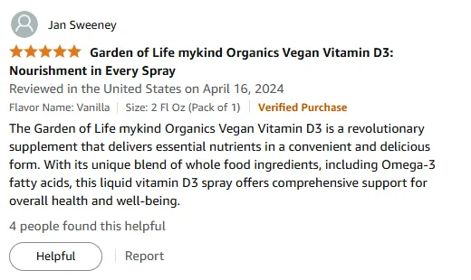 Organic Vegan D3 Spray with Omega-3 | Vitamin D Review