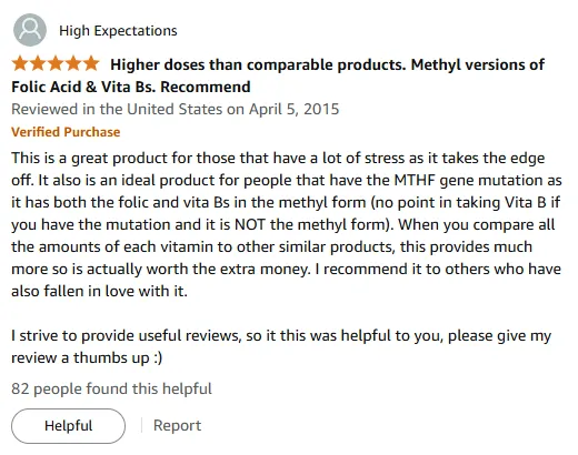Methylated B Vitamins for Stress Relief & MTHFR Support