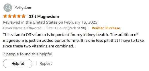 Boost Kidney Health with Vitamin D3 & Magnesium Supplement