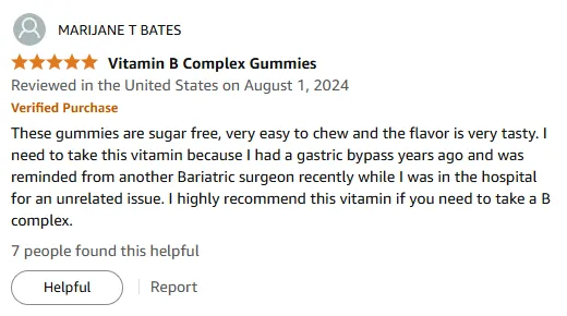 Best Sugar-Free B Complex Gummies for Bariatric Patients
