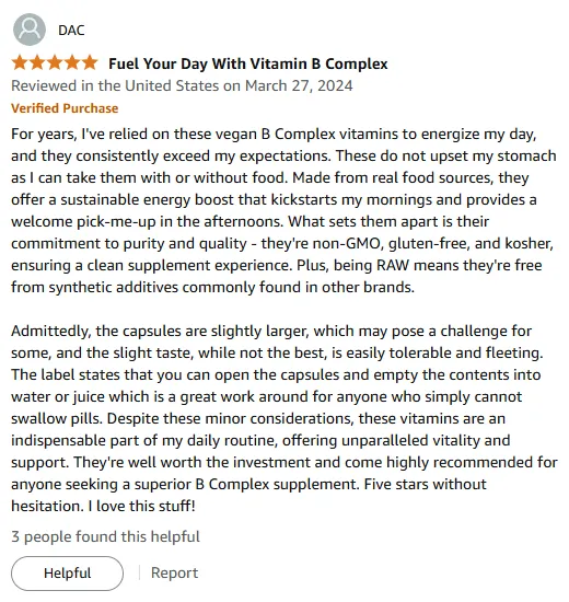 Vegan B Complex for All-Day Energy & Clean Formula