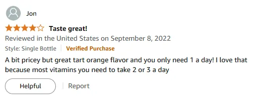Tart Orange Vitamin C Gummies: 1-a-Day Dose Saves Money!