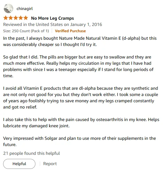 Best Vitamin E for Circulation & Joints - Solgar Review