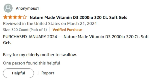 Elderly-Friendly Vitamin D3 Softgels: Easy Swallow Review