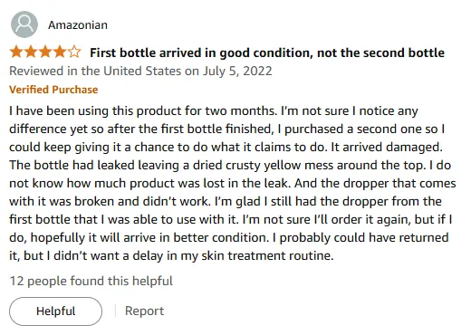Vitamin C Serum Review: Leaked Bottle & Mixed Results