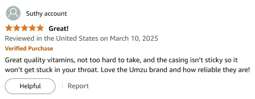 Non-Sticky Vitamin B Pills: Umzu’s Easy-Swallow Review
