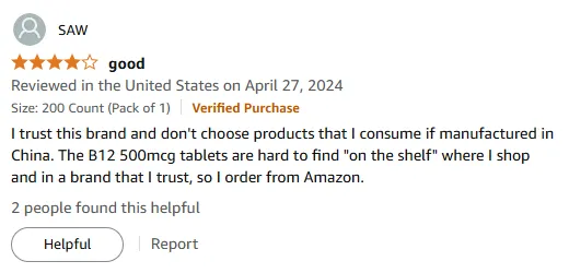 Trusted B12 500mcg Tablets | Amazon Purchase Solved
