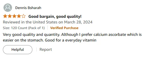 Gentle Vitamin C with Calcium Ascorbate for Daily Use