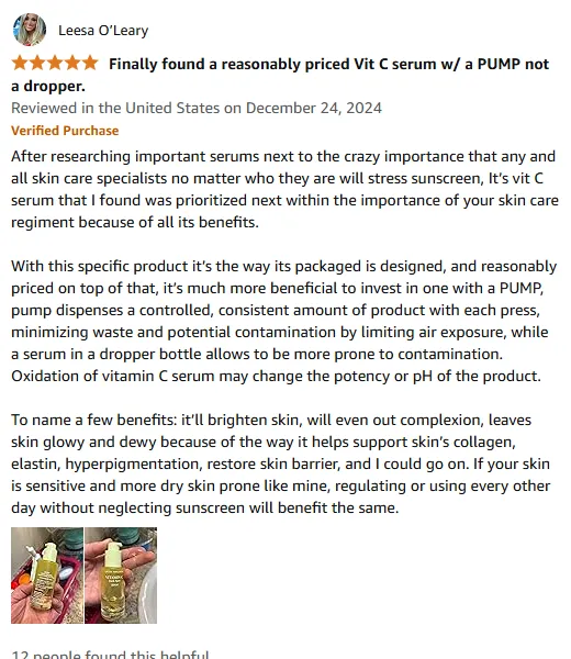 Best Vitamin C Serum with Pump for Glowing Skin | Review