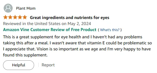 Vitamin E Supplement for Aging Vision & Eye Health