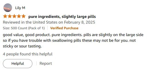 Pure Vitamin C Pills: Affordable, Non-Sour but Large