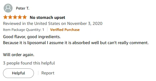 Liposomal Vitamin C: Great Taste & Absorption Verified