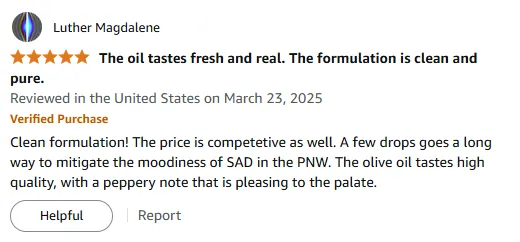 SAD Relief Drops: Vitamin D3 with Olive Oil in PNW