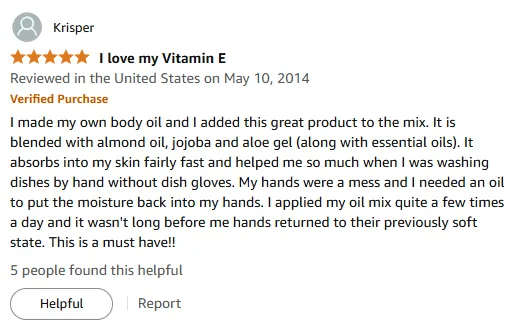 Restore Soft Hands Fast with Vitamin E Oil Blend