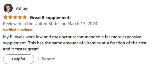 Affordable Doctor-Recommended Vitamin B with Great Taste