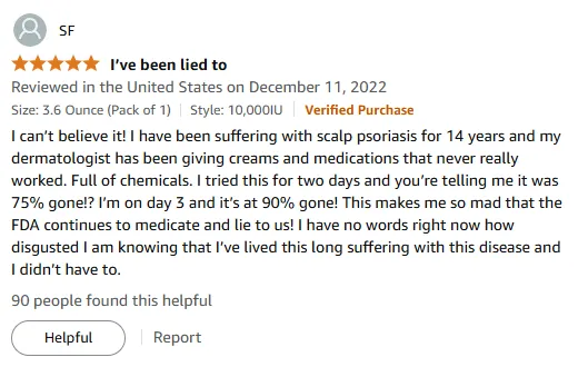 Vitamin D Scalp Psoriasis Relief in 3 Days – 90% Clear!