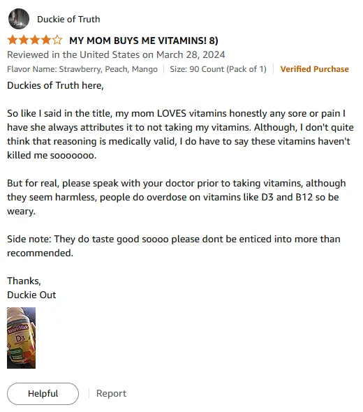 Mom-Approved Vitamin D3: Tasty But Dose Carefully!