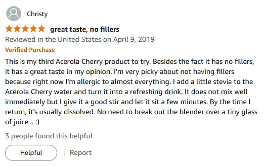 Acerola Cherry Vitamin C: No Fillers, Tastes Great!