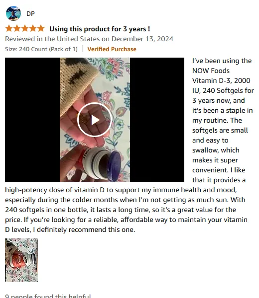 NOW Vitamin D-3: 3-Year Immune & Mood Boost Review