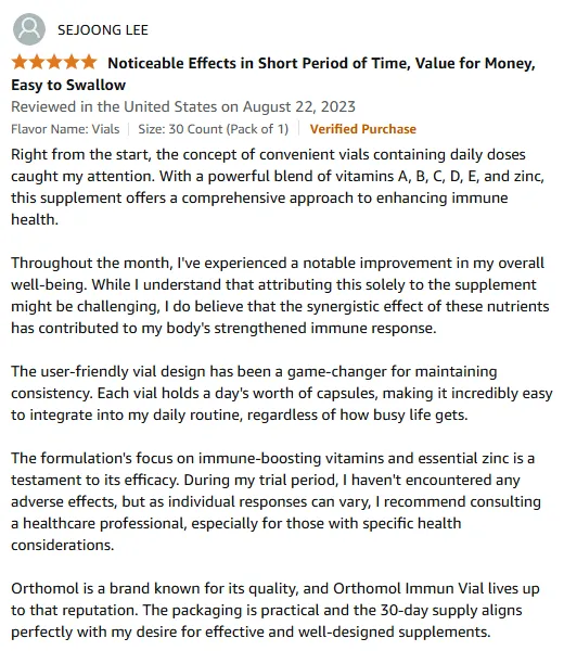 Orthomol Immun Vial: Daily Immune Boost with Vitamins A-E & Zinc