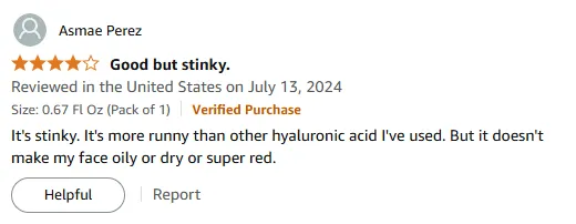 Stinky but Non-Oily Vitamin C Serum for Sensitive Skin