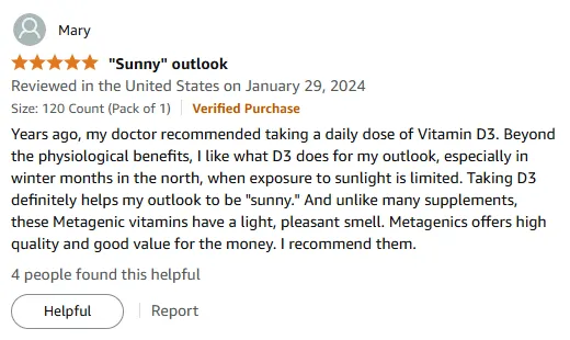 Vitamin D3 Boosts Winter Mood & Sunlight Deficiency Relief | Metagenics