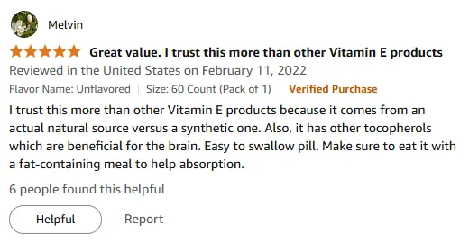 Best Natural Vitamin E for Brain Health & Absorption