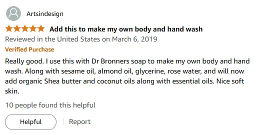 DIY Vitamin E Body Wash for Soft Skin with Organic Oils