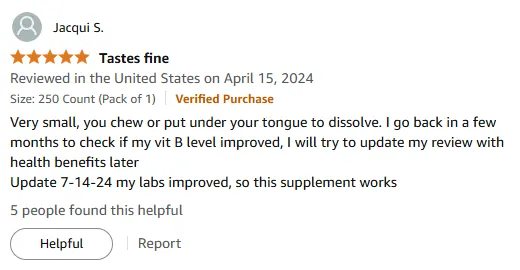 Vitamin B Supplement Improved My Lab Results Fast