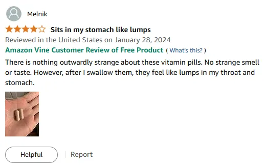 Vitamin C Pills Cause Throat Lumps Despite No Taste