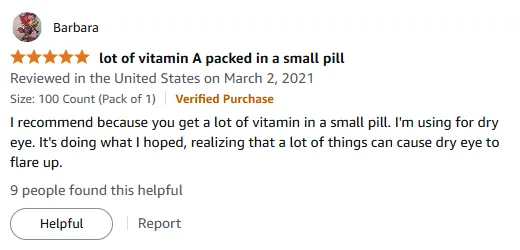 Best Vitamin A Pill for Dry Eye Relief - Works!