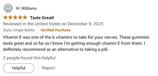 Vitamin E Gummies: Tasty Nerve Support Alternative