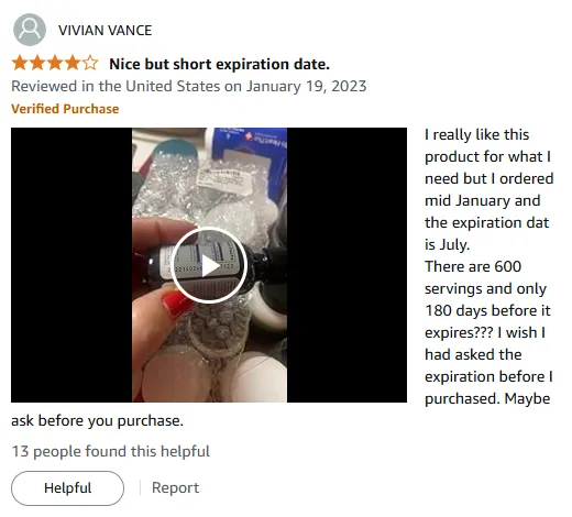 Vitamin A Expiry Warning: 600 Servings vs 180 Days