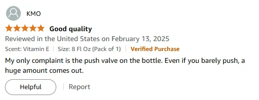 Vitamin E Bottle Valve Issue: User Review & Fix Tips