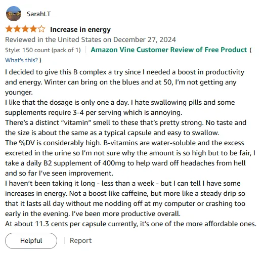 B Complex Boost: Sustained Energy & Productivity at 11.3¢/Capsule