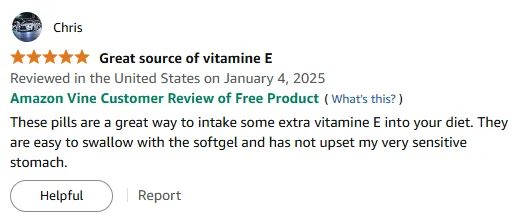 Gentle Vitamin E Softgels: No Upset Stomach!