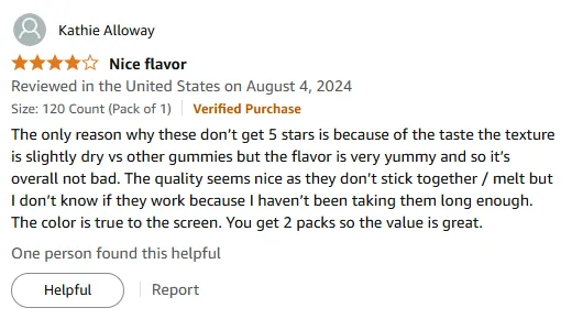Tasty Vitamin A Gummies Review: Value & Color True