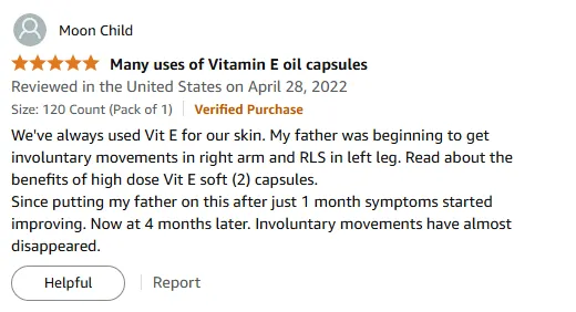 Vitamin E Capsules Reduce Involuntary Movements - User Results