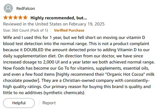 2000 IU Vitamin D Boost: Now Foods Success & Cocoa Tip