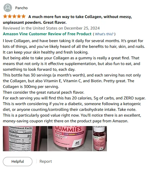 Collagen Gummy with Vitamin E & C - Delicious Zero Sugar Supplement