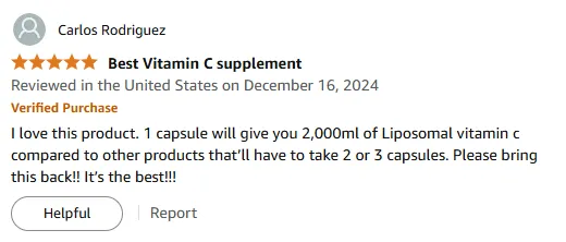 2000mg Liposomal Vitamin C Per Capsule – Must-Have!