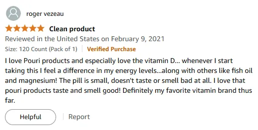 Pouri Vitamin D: Energy Boost Without Bad Taste