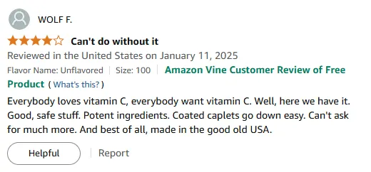 USA-Made Vitamin C: Coated Caplets for Easy Absorption