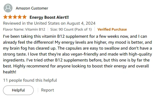 Boost Energy & Mood with Vegan B12 Supplement - My Review