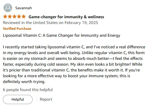 Liposomal Vitamin C Boost: Immunity & Energy Results